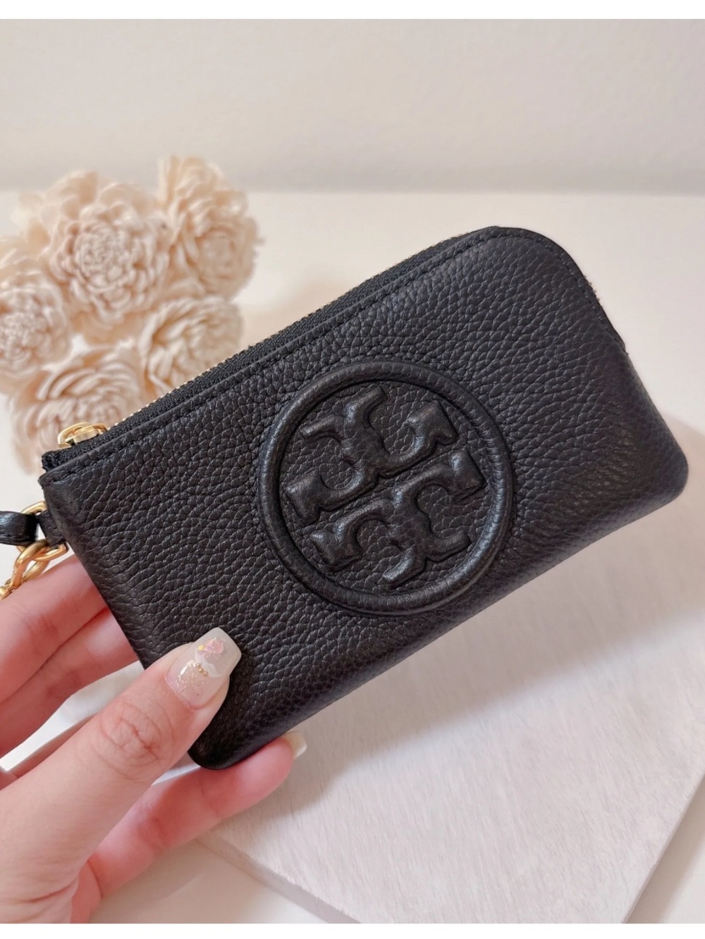 Tory Burch Brown Leather Wristlet Wallet - Picture 5 of 6